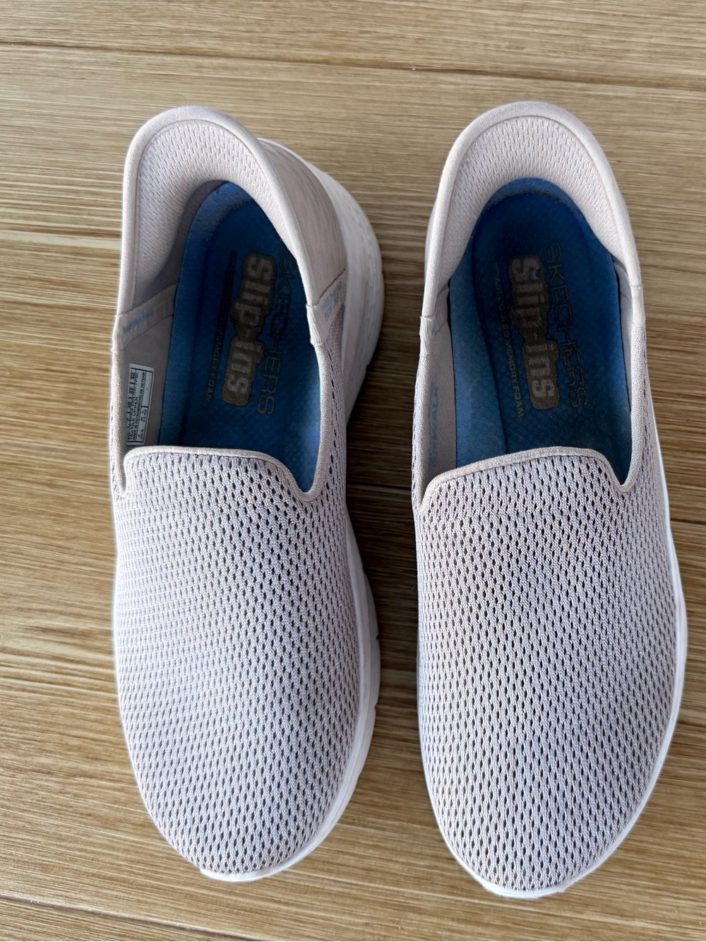 Skechers Slip-On Mesh Loafers in Light Pink